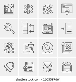 16 Universal Business Icons Vector. Creative Icon Illustration to use in web and Mobile Related project.