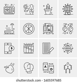 16 Universal Business Icons Vector. Creative Icon Illustration to use in web and Mobile Related project.