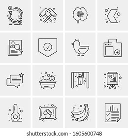 16 Universal Business Icons Vector. Creative Icon Illustration to use in web and Mobile Related project.