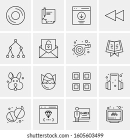16 Universal Business Icons Vector. Creative Icon Illustration to use in web and Mobile Related project.