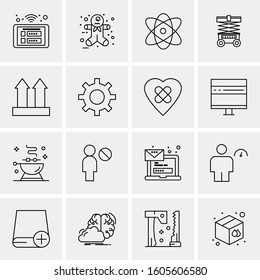 16 Universal Business Icons Vector. Creative Icon Illustration to use in web and Mobile Related project.