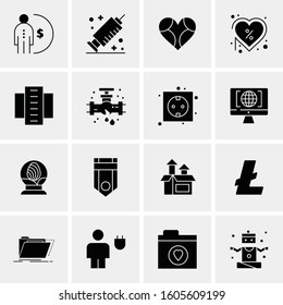 16 Universal Business Icons Vector. Creative Icon Illustration to use in web and Mobile Related project.