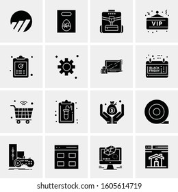 16 Universal Business Icons Vector. Creative Icon Illustration to use in web and Mobile Related project.