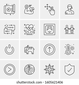 16 Universal Business Icons Vector. Creative Icon Illustration to use in web and Mobile Related project.