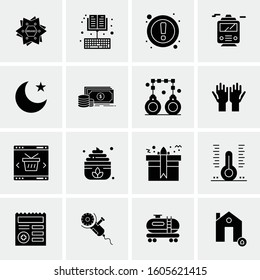 16 Universal Business Icons Vector. Creative Icon Illustration to use in web and Mobile Related project.