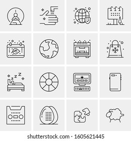 16 Universal Business Icons Vector. Creative Icon Illustration to use in web and Mobile Related project.