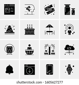 16 Universal Business Icons Vector. Creative Icon Illustration to use in web and Mobile Related project.