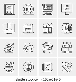 16 Universal Business Icons Vector. Creative Icon Illustration to use in web and Mobile Related project.