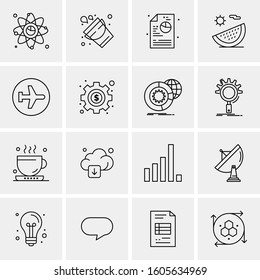16 Universal Business Icons Vector. Creative Icon Illustration to use in web and Mobile Related project.