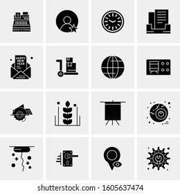 16 Universal Business Icons Vector. Creative Icon Illustration to use in web and Mobile Related project.