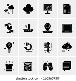 16 Universal Business Icons Vector. Creative Icon Illustration to use in web and Mobile Related project.
