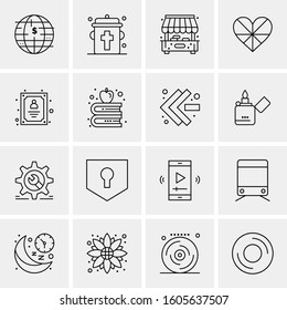 16 Universal Business Icons Vector. Creative Icon Illustration to use in web and Mobile Related project.
