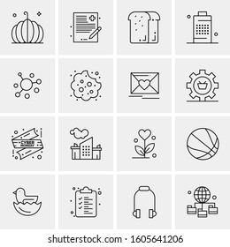 16 Universal Business Icons Vector. Creative Icon Illustration to use in web and Mobile Related project.
