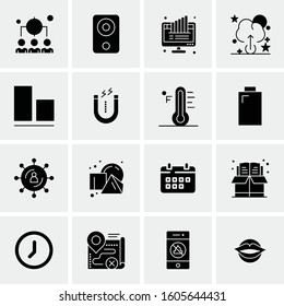 16 Universal Business Icons Vector. Creative Icon Illustration to use in web and Mobile Related project.