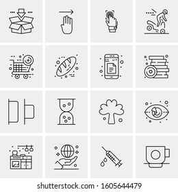 16 Universal Business Icons Vector. Creative Icon Illustration to use in web and Mobile Related project.