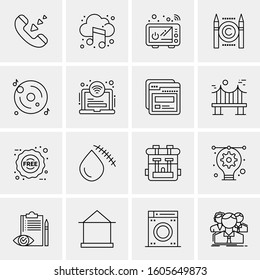 16 Universal Business Icons Vector. Creative Icon Illustration to use in web and Mobile Related project.