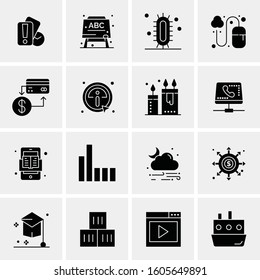 16 Universal Business Icons Vector. Creative Icon Illustration to use in web and Mobile Related project.