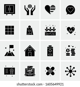 16 Universal Business Icons Vector. Creative Icon Illustration to use in web and Mobile Related project.