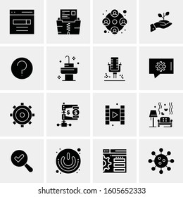 16 Universal Business Icons Vector. Creative Icon Illustration to use in web and Mobile Related project.