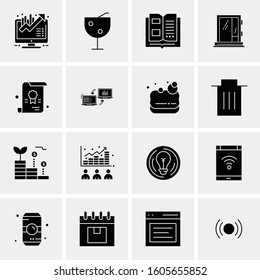 16 Universal Business Icons Vector. Creative Icon Illustration to use in web and Mobile Related project.