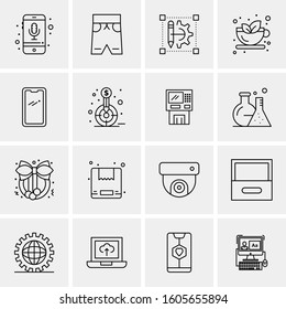 16 Universal Business Icons Vector. Creative Icon Illustration to use in web and Mobile Related project.