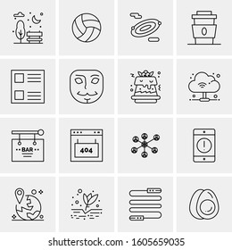 16 Universal Business Icons Vector. Creative Icon Illustration to use in web and Mobile Related project.