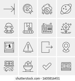 16 Universal Business Icons Vector. Creative Icon Illustration to use in web and Mobile Related project.