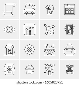16 Universal Business Icons Vector. Creative Icon Illustration to use in web and Mobile Related project.