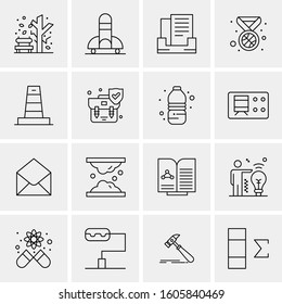 16 Universal Business Icons Vector. Creative Icon Illustration to use in web and Mobile Related project.