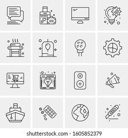 16 Universal Business Icons Vector. Creative Icon Illustration to use in web and Mobile Related project.