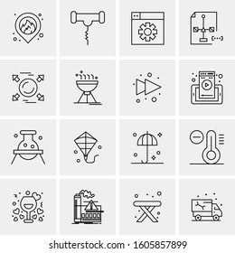 16 Universal Business Icons Vector. Creative Icon Illustration to use in web and Mobile Related project.