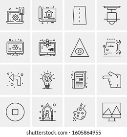 16 Universal Business Icons Vector. Creative Icon Illustration to use in web and Mobile Related project.
