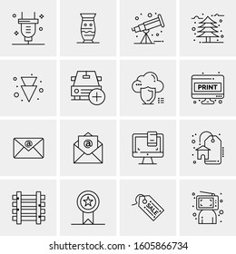 16 Universal Business Icons Vector. Creative Icon Illustration to use in web and Mobile Related project.