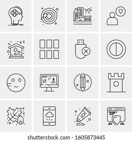 16 Universal Business Icons Vector. Creative Icon Illustration to use in web and Mobile Related project.