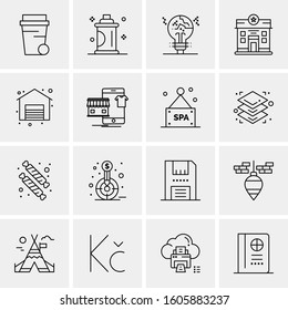 16 Universal Business Icons Vector. Creative Icon Illustration to use in web and Mobile Related project.