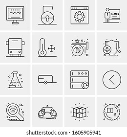 16 Universal Business Icons Vector. Creative Icon Illustration to use in web and Mobile Related project.