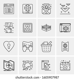 16 Universal Business Icons Vector. Creative Icon Illustration to use in web and Mobile Related project.