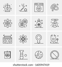 16 Universal Business Icons Vector. Creative Icon Illustration to use in web and Mobile Related project.