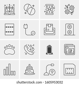 16 Universal Business Icons Vector. Creative Icon Illustration to use in web and Mobile Related project.