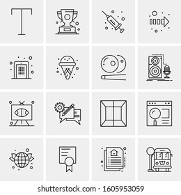 16 Universal Business Icons Vector. Creative Icon Illustration to use in web and Mobile Related project.