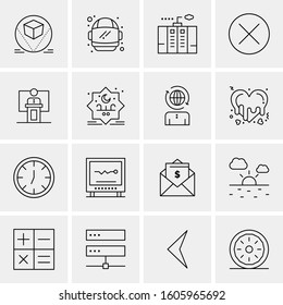 16 Universal Business Icons Vector. Creative Icon Illustration to use in web and Mobile Related project.