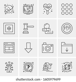 16 Universal Business Icons Vector. Creative Icon Illustration to use in web and Mobile Related project.