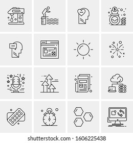 16 Universal Business Icons Vector. Creative Icon Illustration to use in web and Mobile Related project.