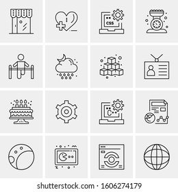 16 Universal Business Icons Vector. Creative Icon Illustration to use in web and Mobile Related project.