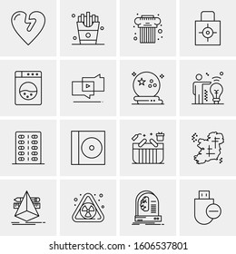 16 Universal Business Icons Vector. Creative Icon Illustration to use in web and Mobile Related project.