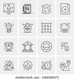 16 Universal Business Icons Vector. Creative Icon Illustration to use in web and Mobile Related project.