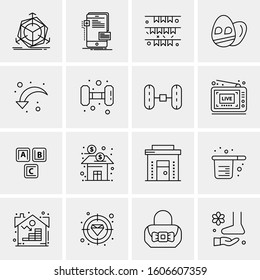 16 Universal Business Icons Vector. Creative Icon Illustration to use in web and Mobile Related project.