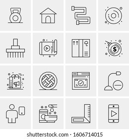16 Universal Business Icons Vector. Creative Icon Illustration to use in web and Mobile Related project.