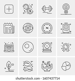 16 Universal Business Icons Vector. Creative Icon Illustration to use in web and Mobile Related project.