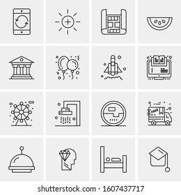 16 Universal Business Icons Vector. Creative Icon Illustration to use in web and Mobile Related project.